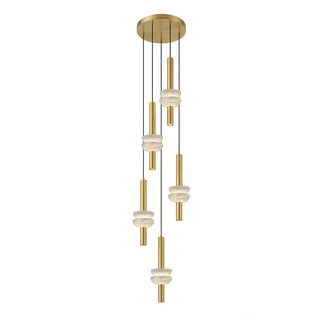 Marlen Stacked Stone Alabaster Chandelier
