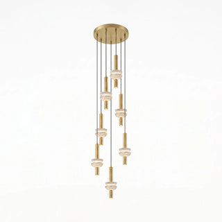 Marlen Stacked Stone Alabaster Chandelier