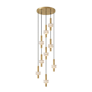 Marlen Stacked Stone Alabaster Chandelier