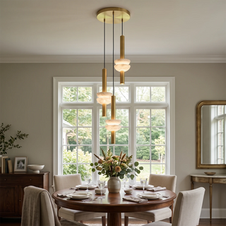 Marlen Stacked Stone Alabaster Chandelier