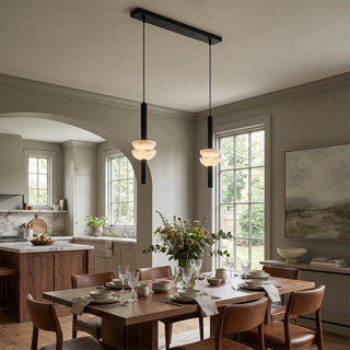 Marlen Stacked Stone Alabaster Chandelier