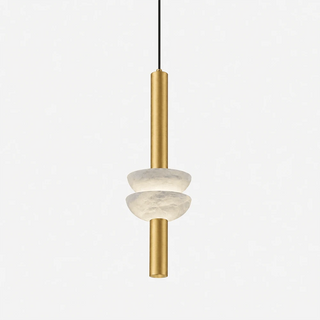 Marlen Stacked Stone Alabaster Chandelier