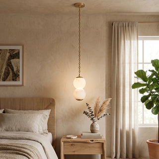 Marlowe Stacked Alabaster Chain Chandelier