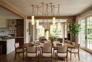 Marlowe Stacked Alabaster Chain Chandelier