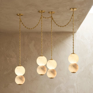 Marlowe Stacked Alabaster Chain Chandelier
