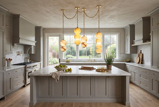 Marlowe Stacked Alabaster Chain Chandelier