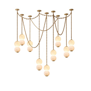 Marlowe Stacked Alabaster Chain Chandelier