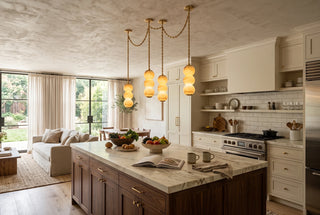 Marlowe Stacked Alabaster Chain Chandelier