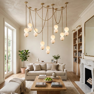 Marlowe Stacked Alabaster Chain Chandelier