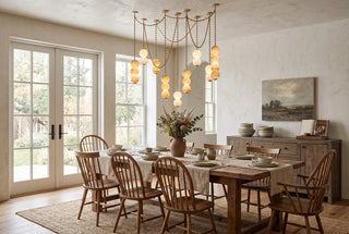 Marlowe Stacked Alabaster Chain Chandelier
