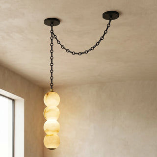 Marlowe Stacked Alabaster Chain Chandelier