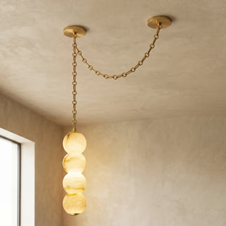 Marlowe Stacked Alabaster Chain Chandelier
