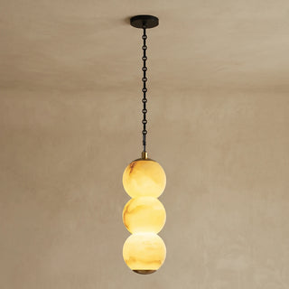 Marlowe Stacked Alabaster Chain Chandelier