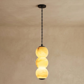 Marlowe Stacked Alabaster Chain Chandelier