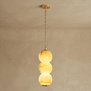 Marlowe Stacked Alabaster Chain Chandelier
