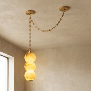 Marlowe Stacked Alabaster Chain Chandelier