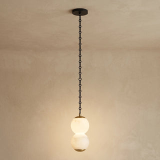 Marlowe Stacked Alabaster Chain Chandelier