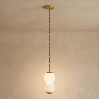 Marlowe Stacked Alabaster Chain Chandelier