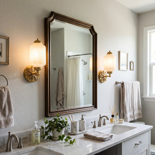 Medallion Alabaster Wall Sconce