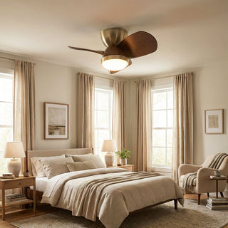 Minimalist Miroter Ceiling Fan Light