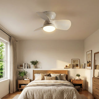 Minimalist Miroter Ceiling Fan Light