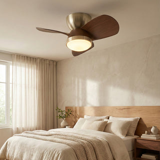 Minimalist Miroter Ceiling Fan Light