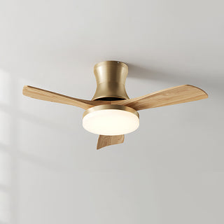 Minimalist Nordic Wooden Ceiling Fan Light