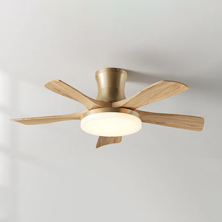 Minimalist Nordic Wooden Ceiling Fan Light