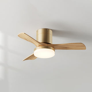 Minimalist Nordic Wooden Ceiling Fan Light
