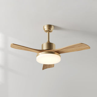 Minimalist Nordic Wooden Ceiling Fan Light
