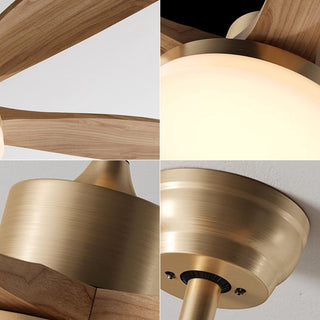 Minimalist Nordic Wooden Ceiling Fan Light