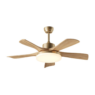Minimalist Nordic Wooden Ceiling Fan Light
