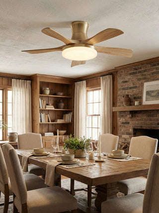 Minimalist Nordic Wooden Ceiling Fan Light