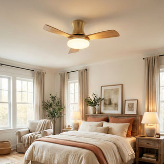 Minimalist Nordic Wooden Ceiling Fan Light