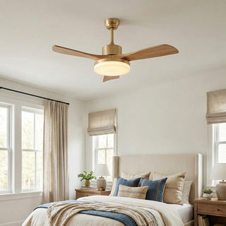 Minimalist Nordic Wooden Ceiling Fan Light