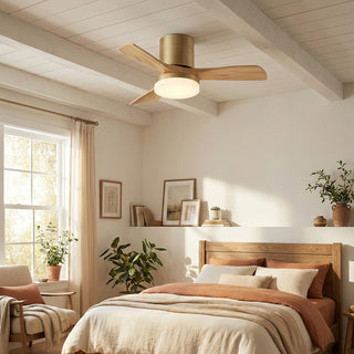 Minimalist Nordic Wooden Ceiling Fan Light