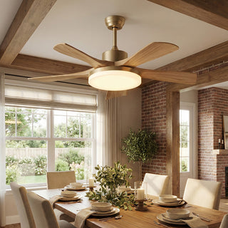 Minimalist Nordic Wooden Ceiling Fan Light