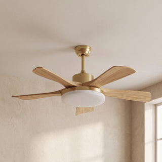 Minimalist Nordic Wooden Ceiling Fan Light