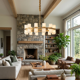 Modern Tabitha Alabaster Chandelier