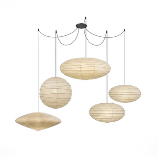 Mulberry Paper Adjustable Modular Pendant Light