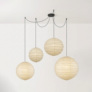 Mulberry Paper Adjustable Modular Pendant Light