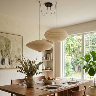 Mulberry Paper Adjustable Modular Pendant Light