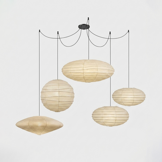 Mulberry Paper Adjustable Modular Pendant Light
