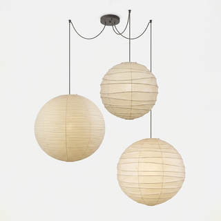 Mulberry Paper Adjustable Modular Pendant Light