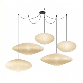 Mulberry Paper Adjustable Modular Pendant Light