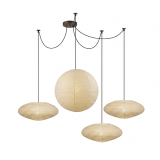 Mulberry Paper Adjustable Modular Pendant Light