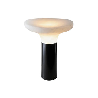 Mushroom Cap Alabaster Table Lamp