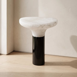 Mushroom Cap Alabaster Table Lamp