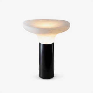 Mushroom Cap Alabaster Table Lamp
