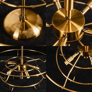 Nastro Textured Glass Ceiling Light Vidirlighting 4-in-1 Macro Craftsmanship Collage Showing Curved Amber Glass Texture Underside Glow and Concentric Tiers